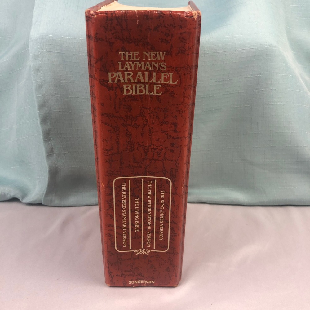 Zondervan The New Layman's Parallel Bible 1981 Hardcover KJV NIV Living RSV